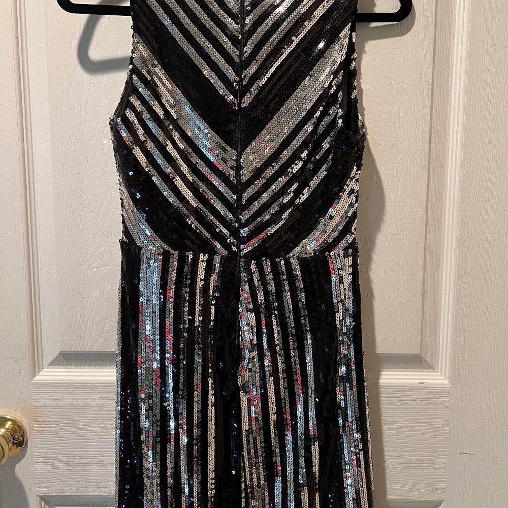 Black/Silver Charlotte Russe Sequin Dress